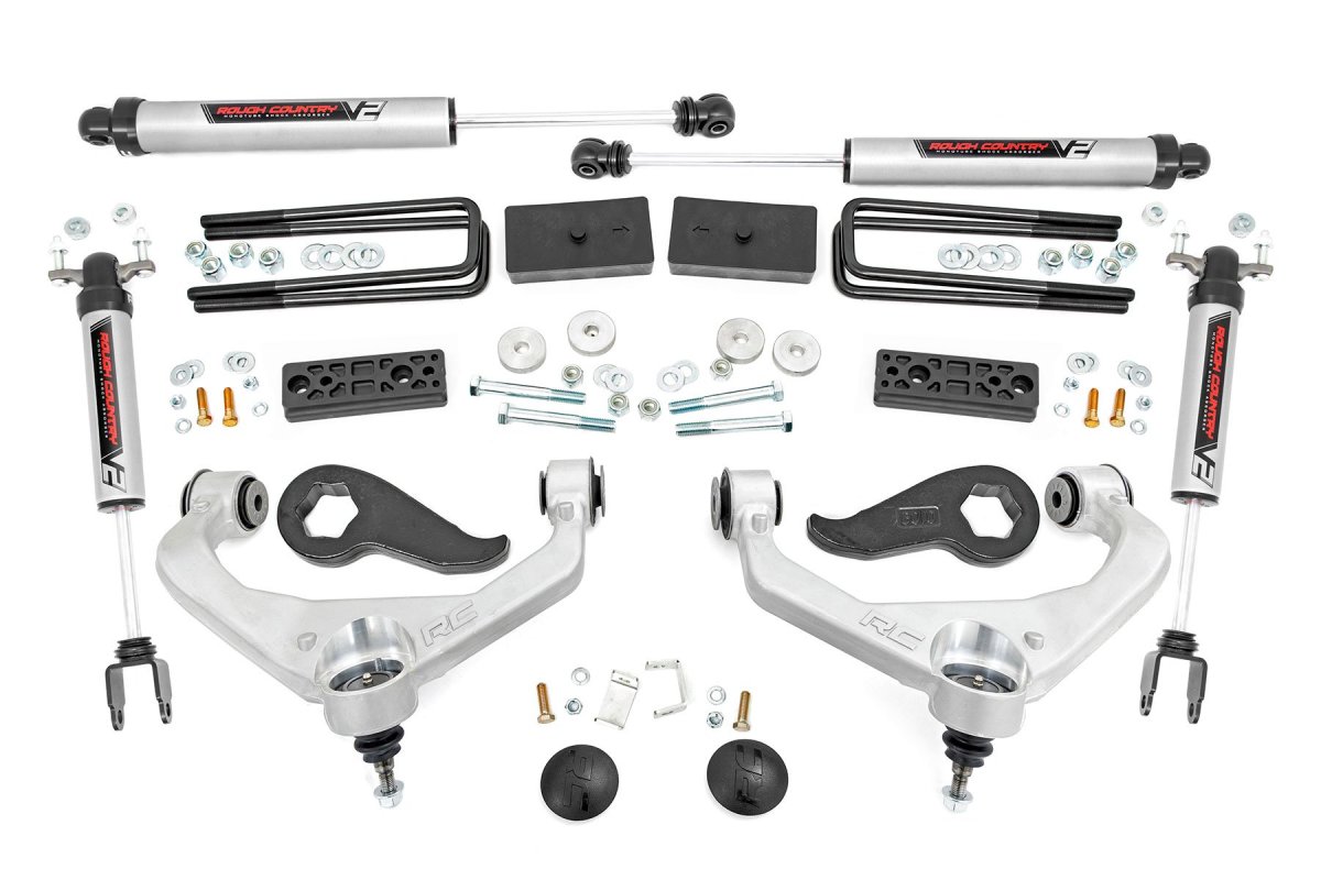Chevrolet Silverado 2500 HD Suspension Lift Kit - Front + Rear - Rough Country - 3 Inch Lift Kit with UCAs and Overloads - '20-'24